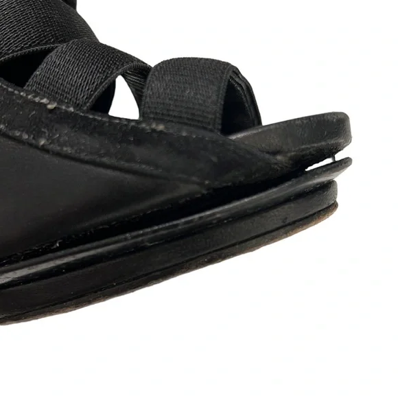 Gucci Black Elastic And Leather Isadora Gladiator Booties Size 39 - Picture 14 of 15